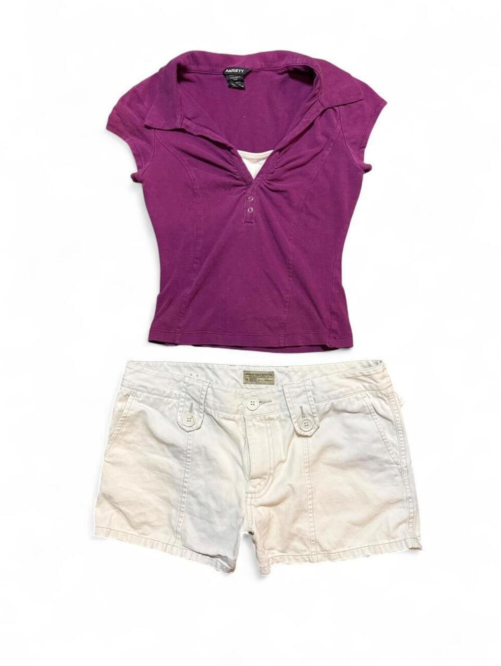 Curated Y2K Outfit Bundle-Purple Mall Girl Set-Size Small
